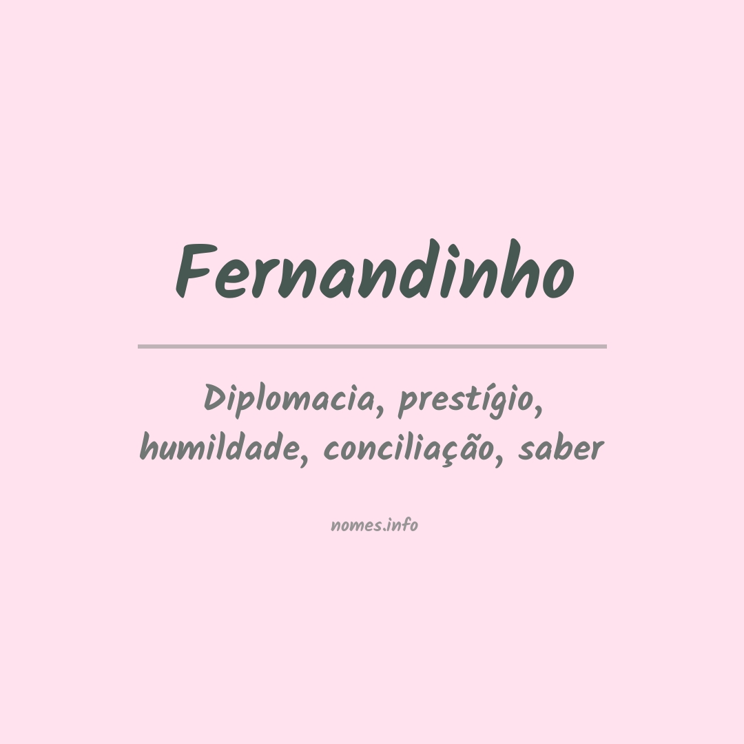 Significado do nome Fernandinho