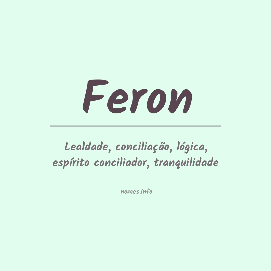 Significado do nome Feron