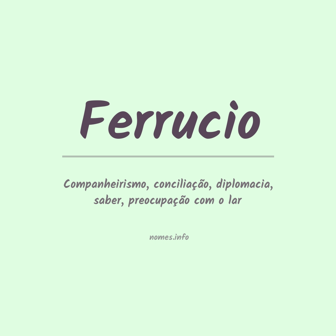 Significado do nome Ferrucio