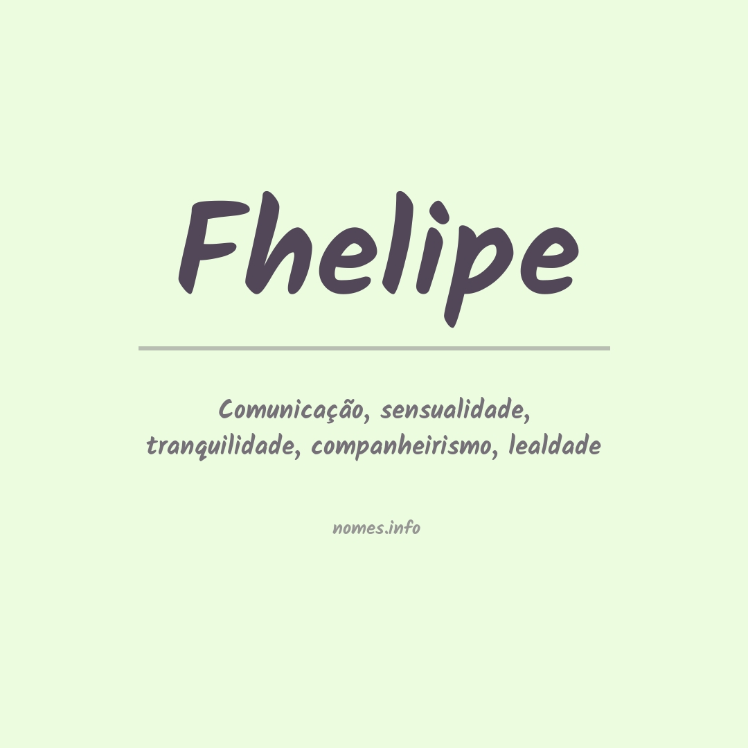 Significado do nome Fhelipe