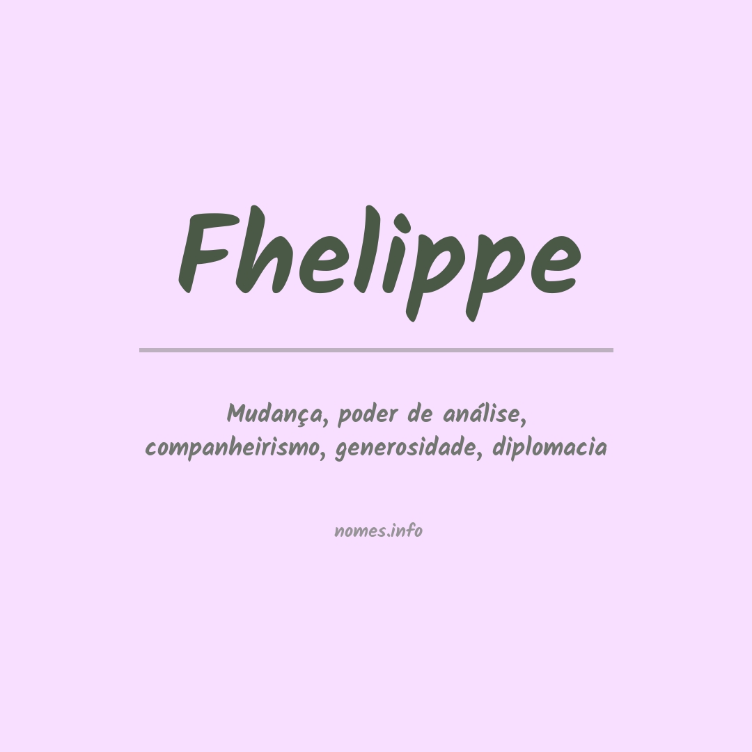 Significado do nome Fhelippe