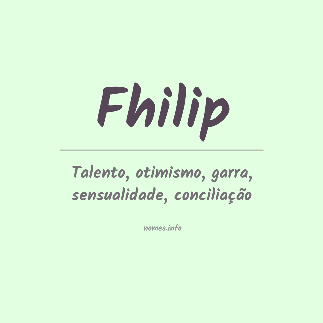 Significado do nome Fhilip