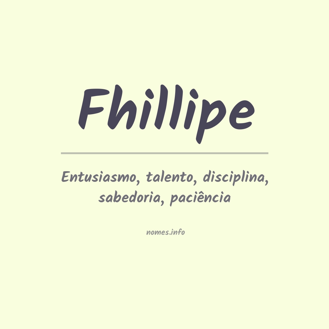 Significado do nome Fhillipe