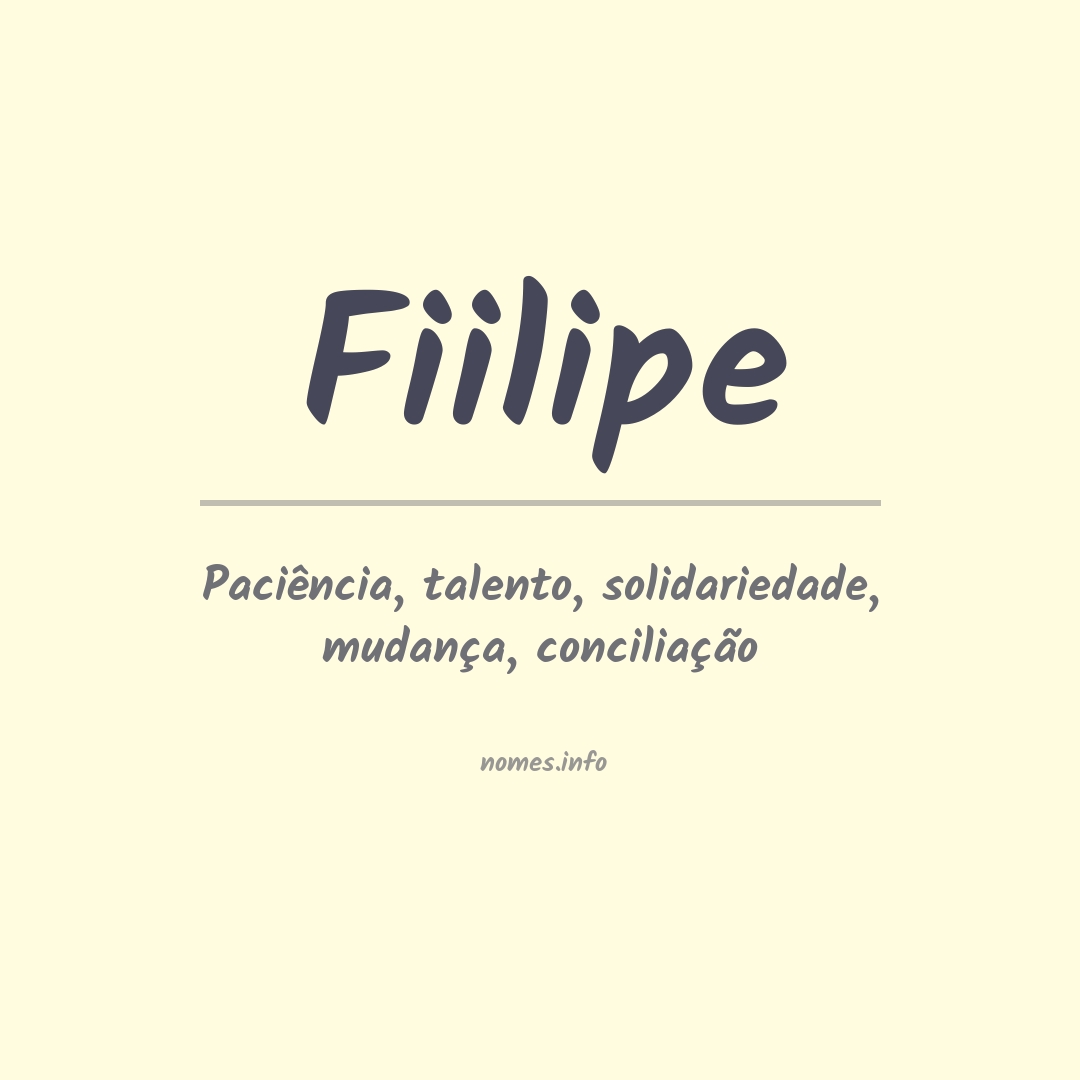Significado do nome Fiilipe