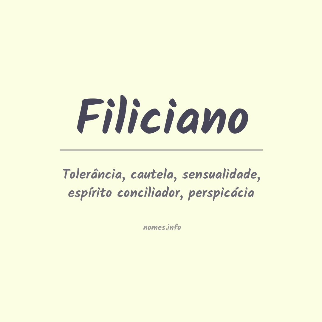 Significado do nome Filiciano