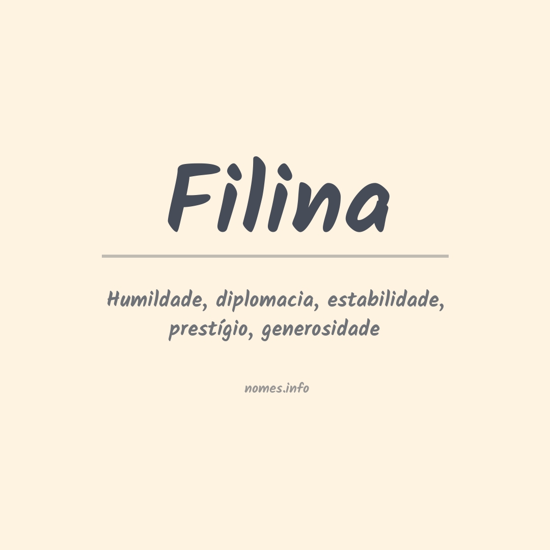 Significado do nome Filina