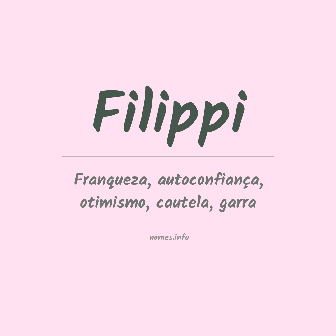 Significado do nome Filippi