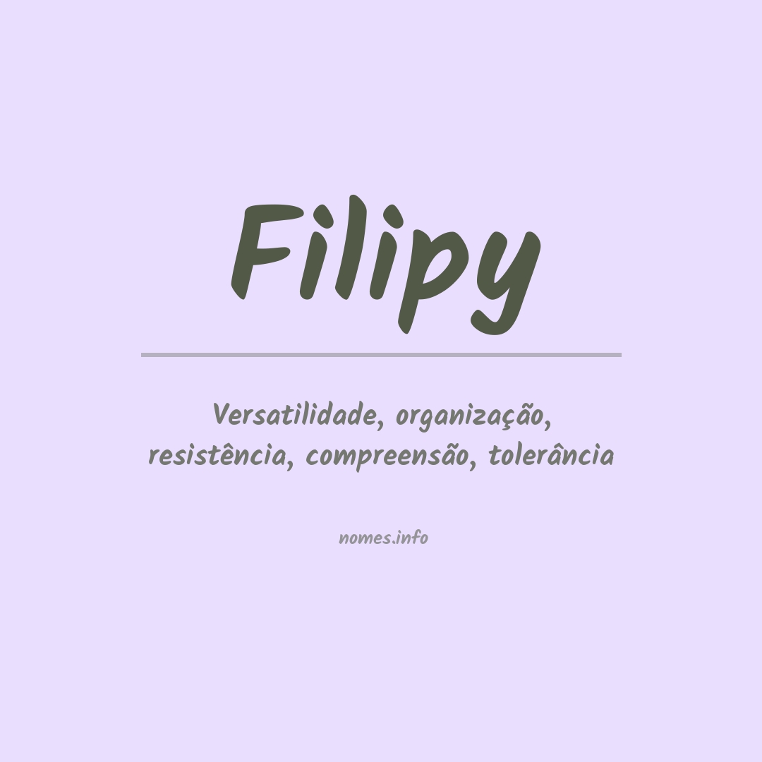 Significado do nome Filipy