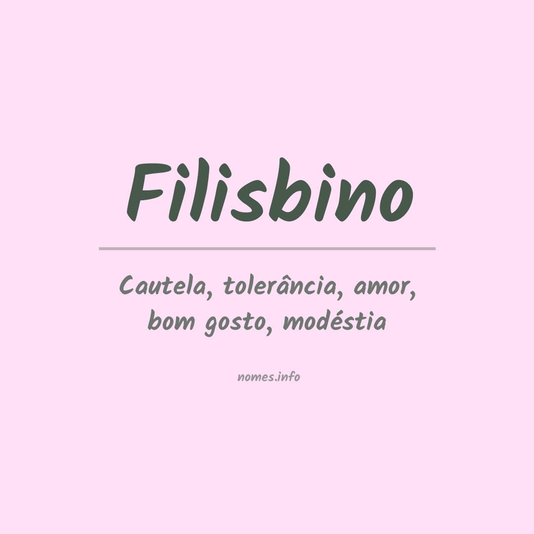 Significado do nome Filisbino