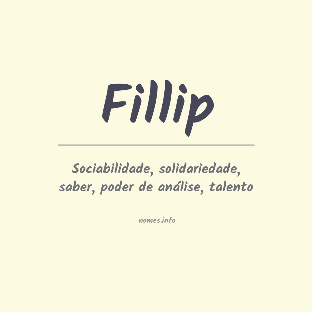 Significado do nome Fillip