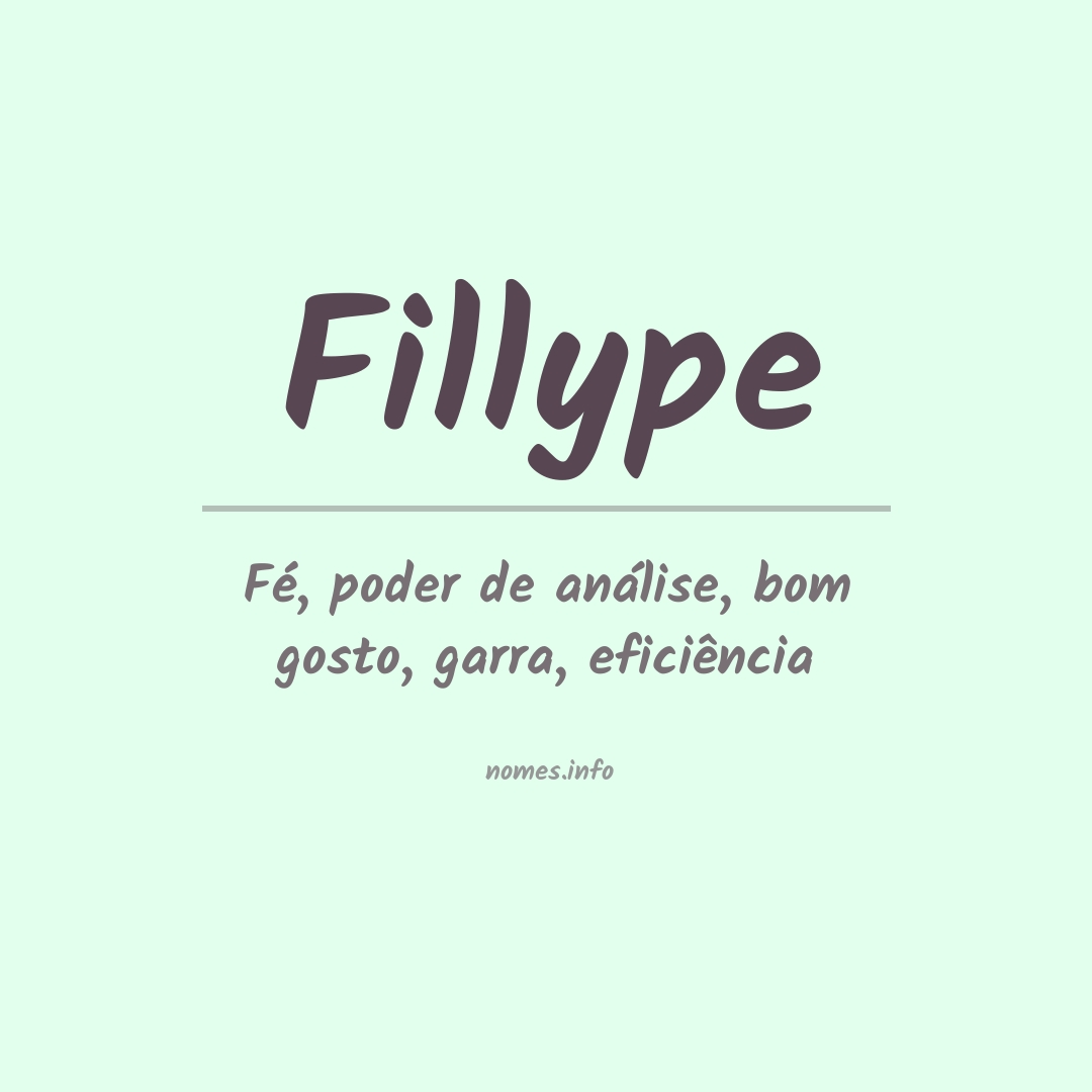 Significado do nome Fillype