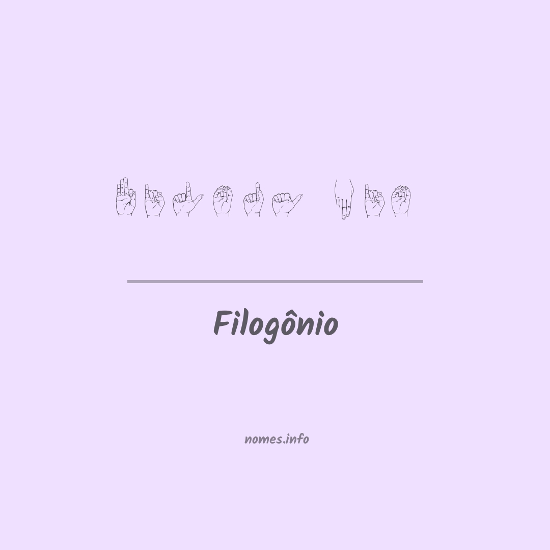 Filogônio em Libras