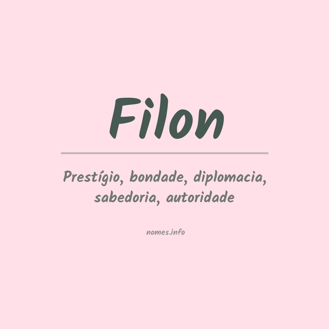 Significado do nome Filon