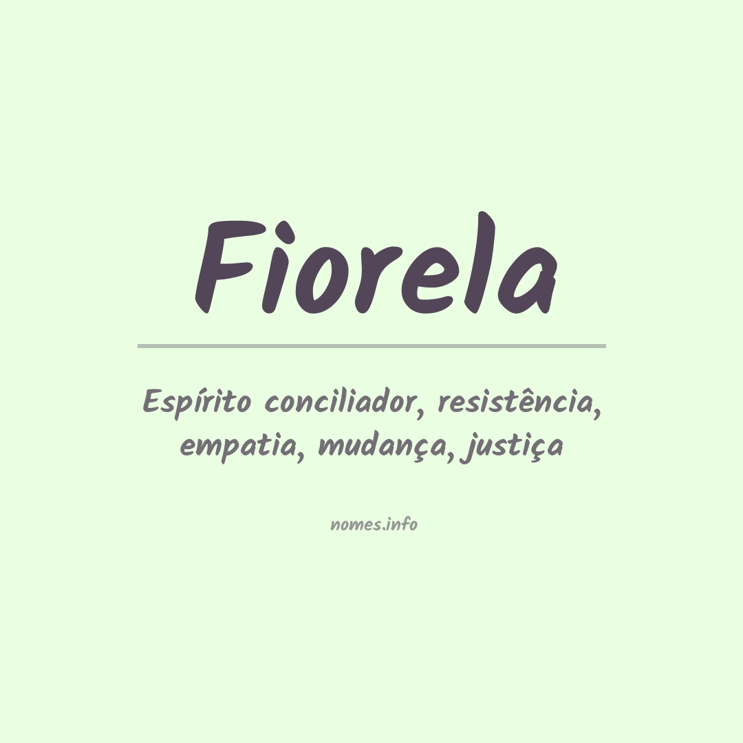 Significado do nome Fiorela