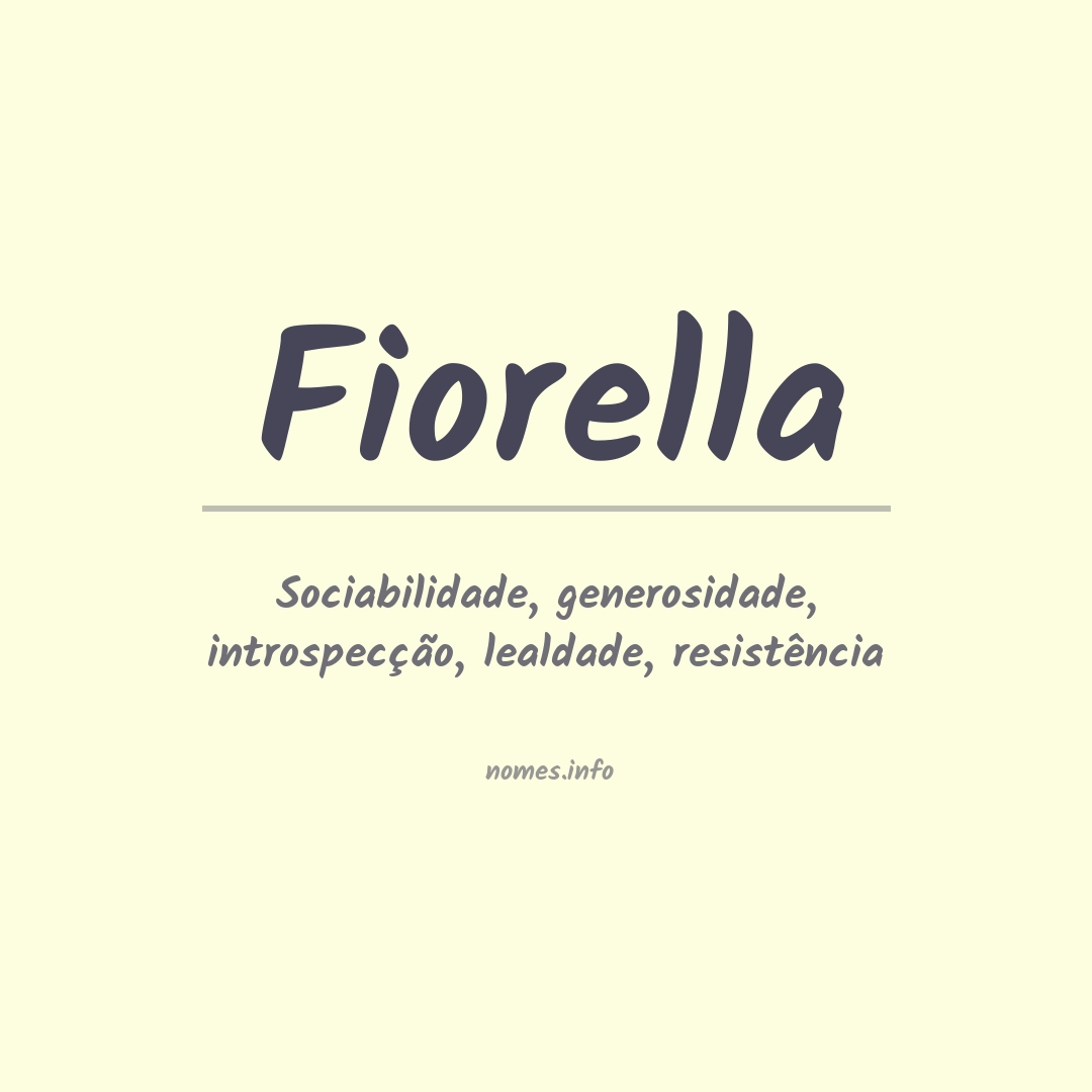 Significado do nome Fiorella