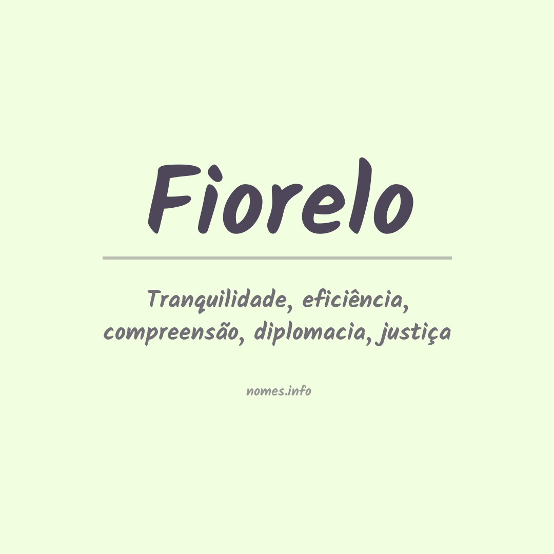 Significado do nome Fiorelo