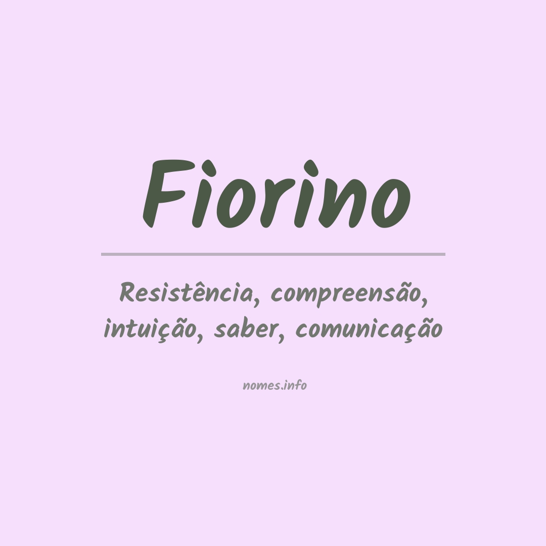 Significado do nome Fiorino