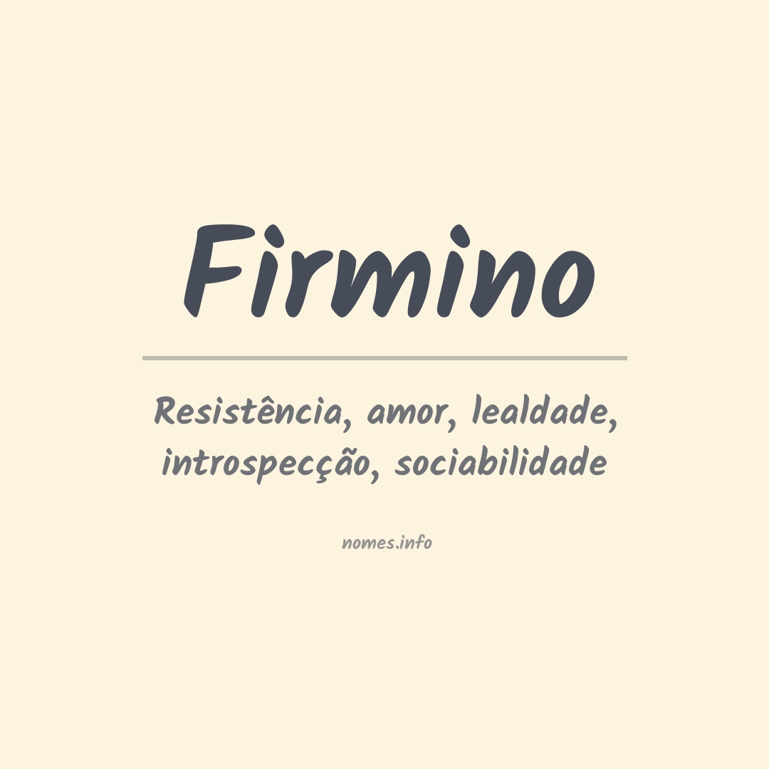 Significado do nome Firmino