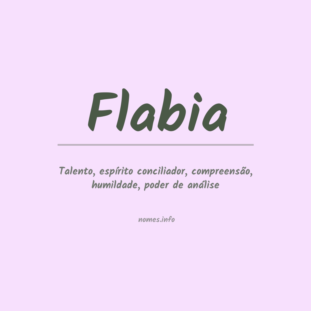 Significado do nome Flabia