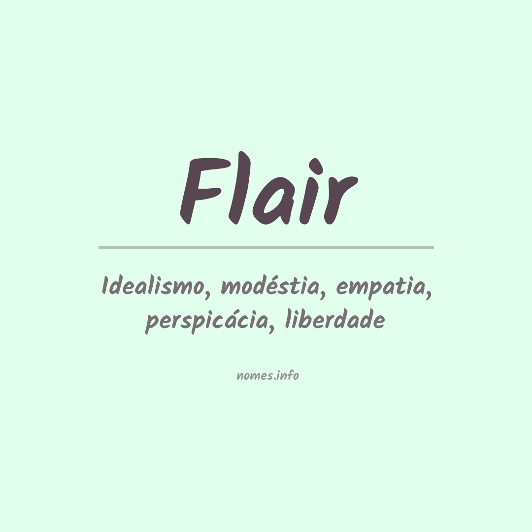 Significado do nome Flair