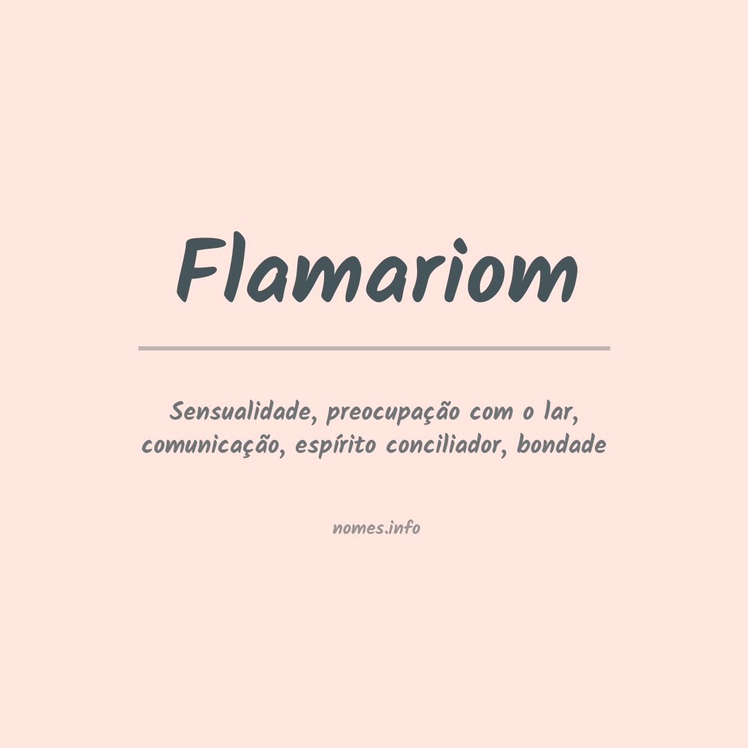 Significado do nome Flamariom