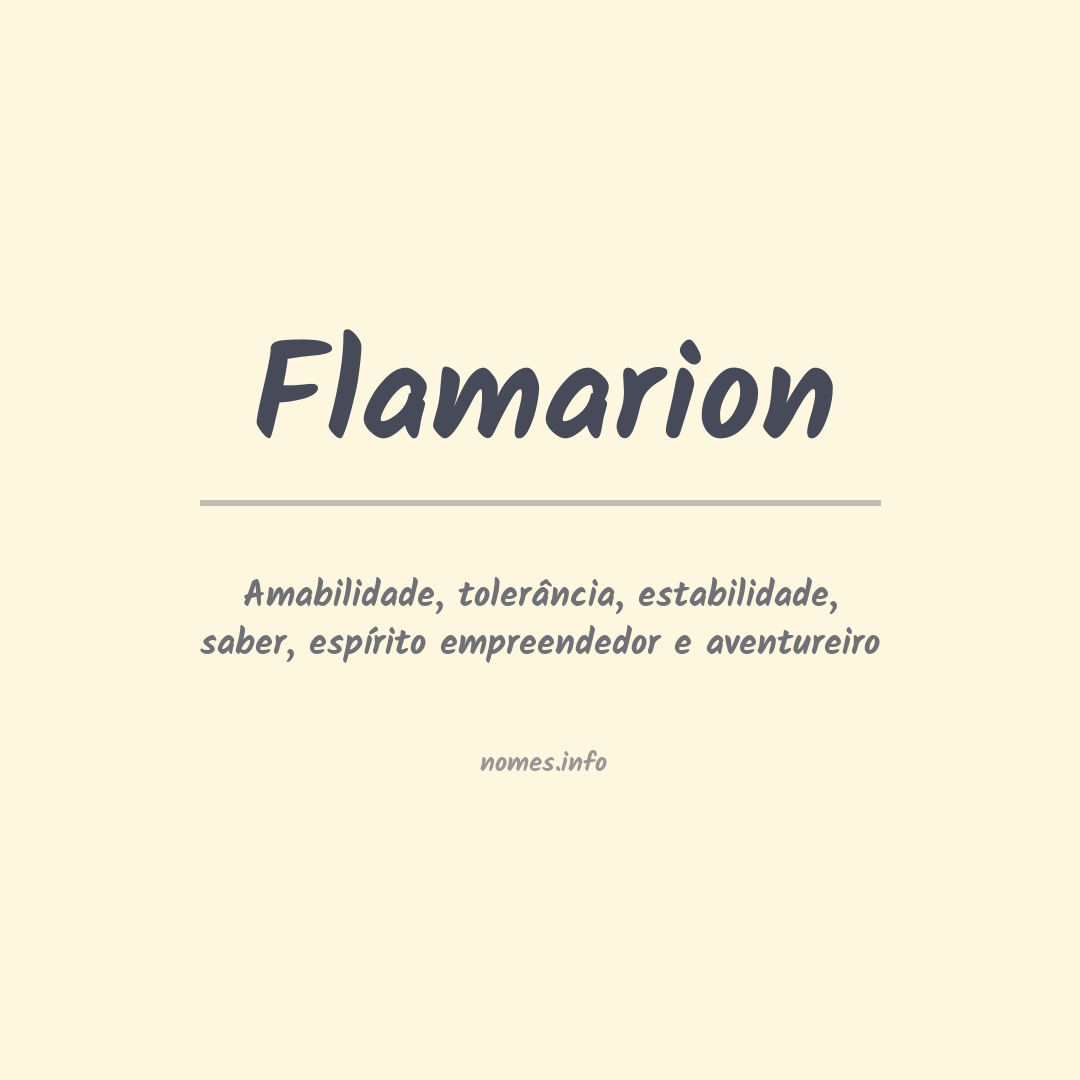 Significado do nome Flamarion