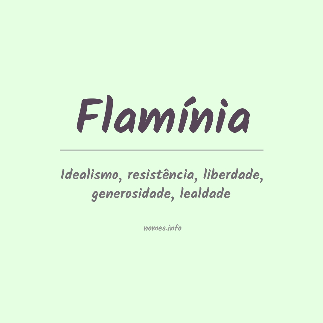 Significado do nome Flamínia