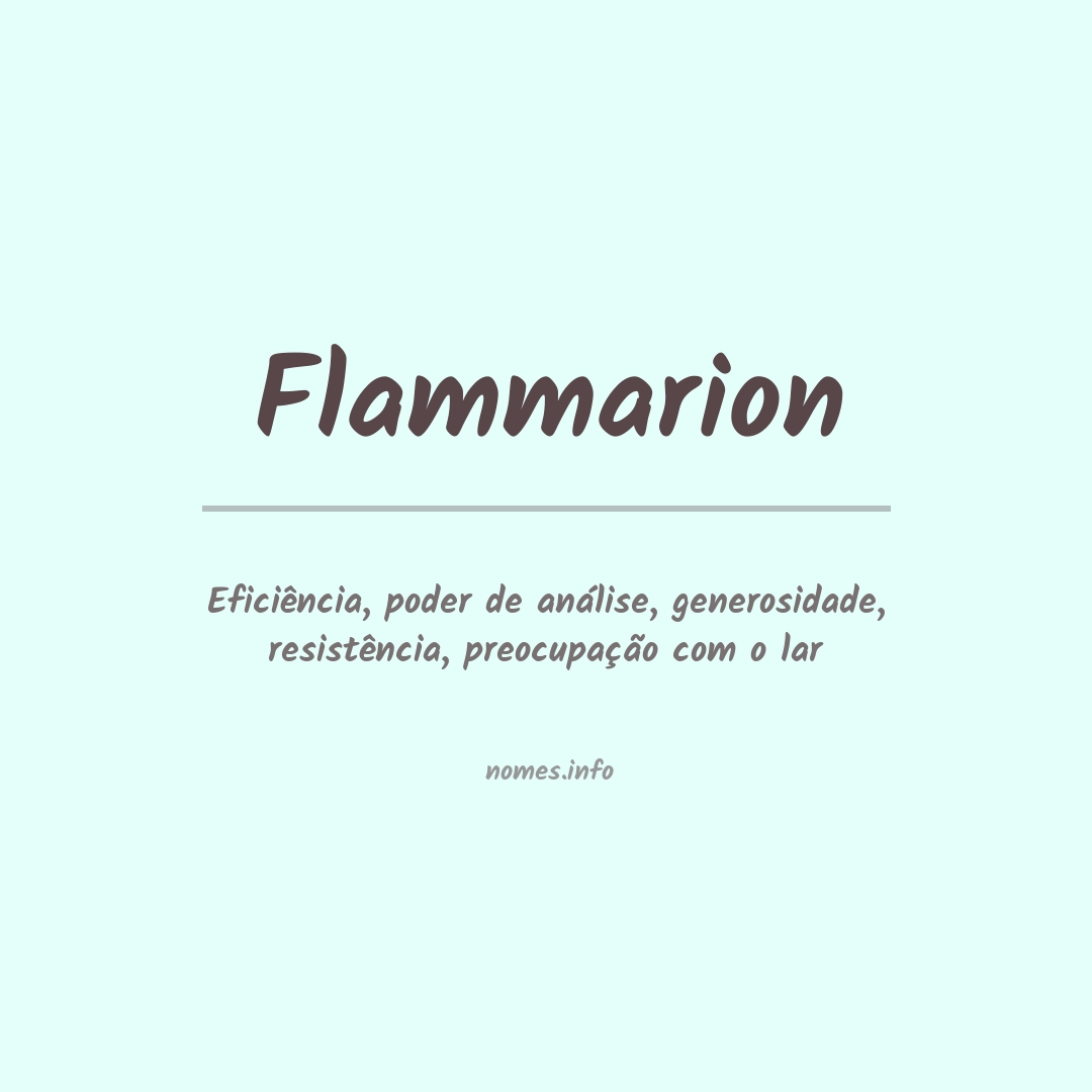 Significado do nome Flammarion