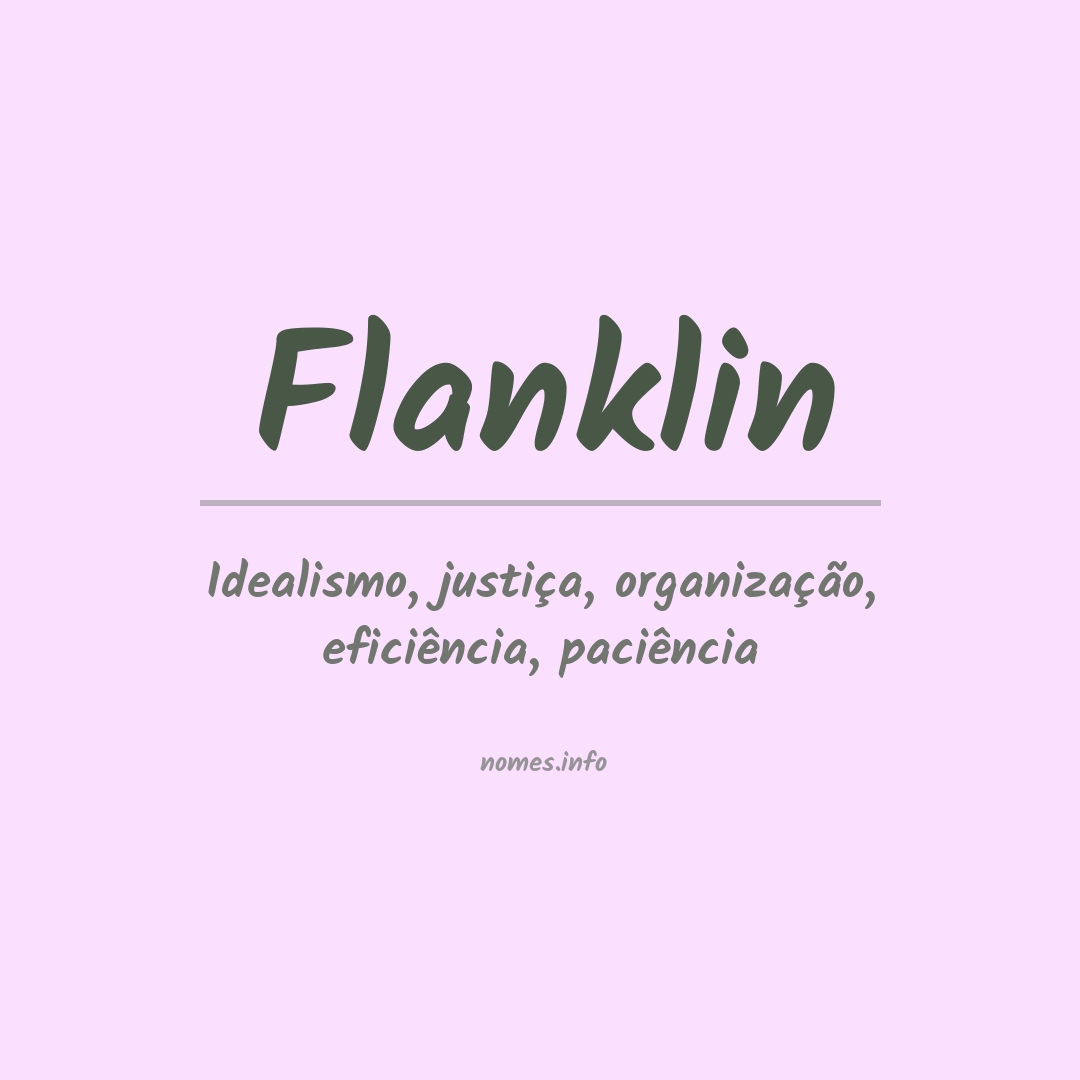 Significado do nome Flanklin