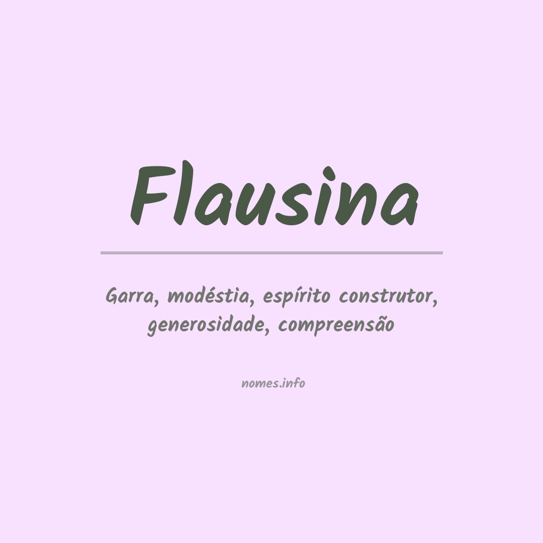 Significado do nome Flausina