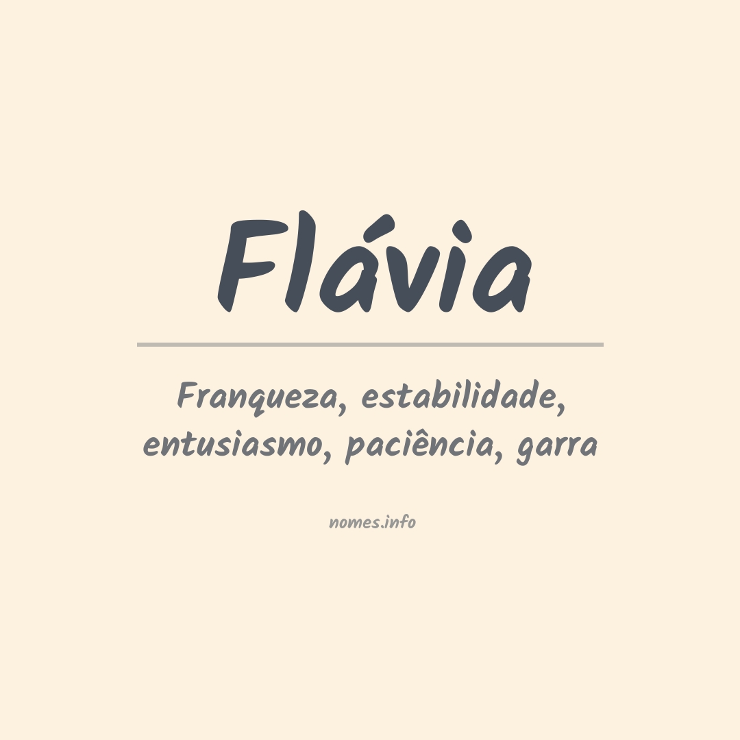 Significado do nome Flávia