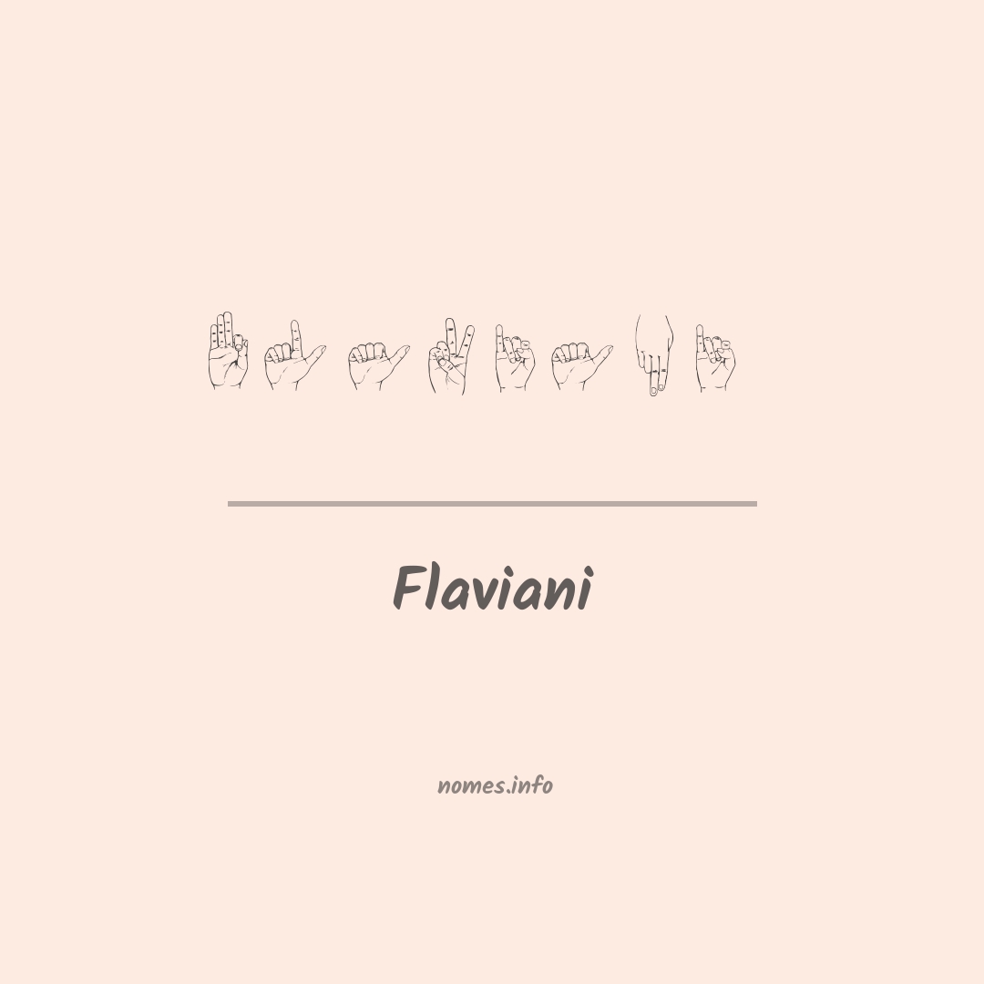 Flaviani em Libras