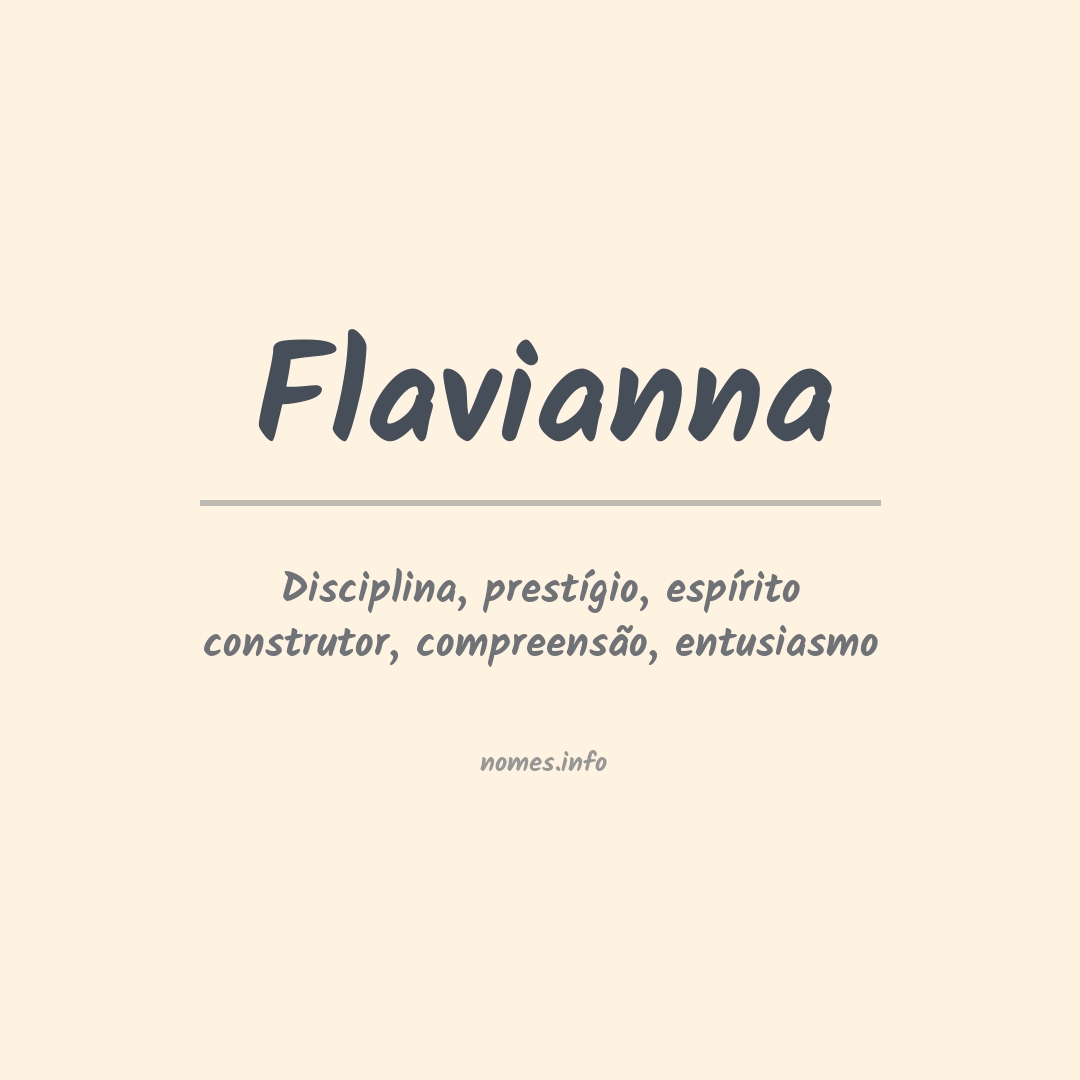 Significado do nome Flavianna