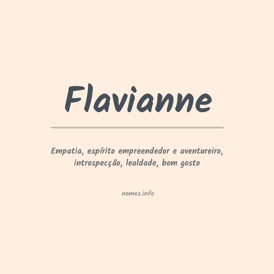 Significado do nome Flavianne