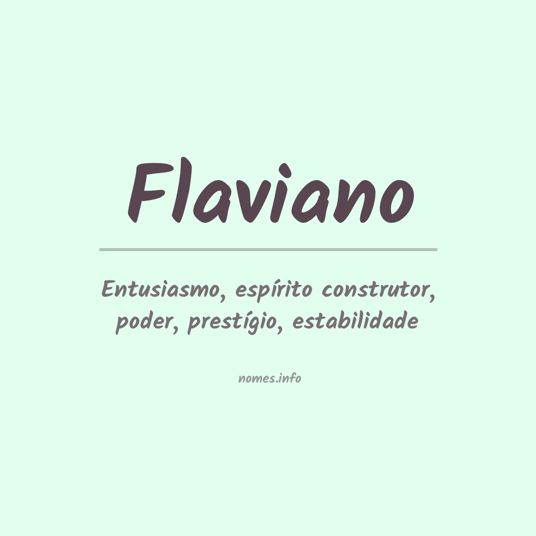 Significado do nome Flaviano