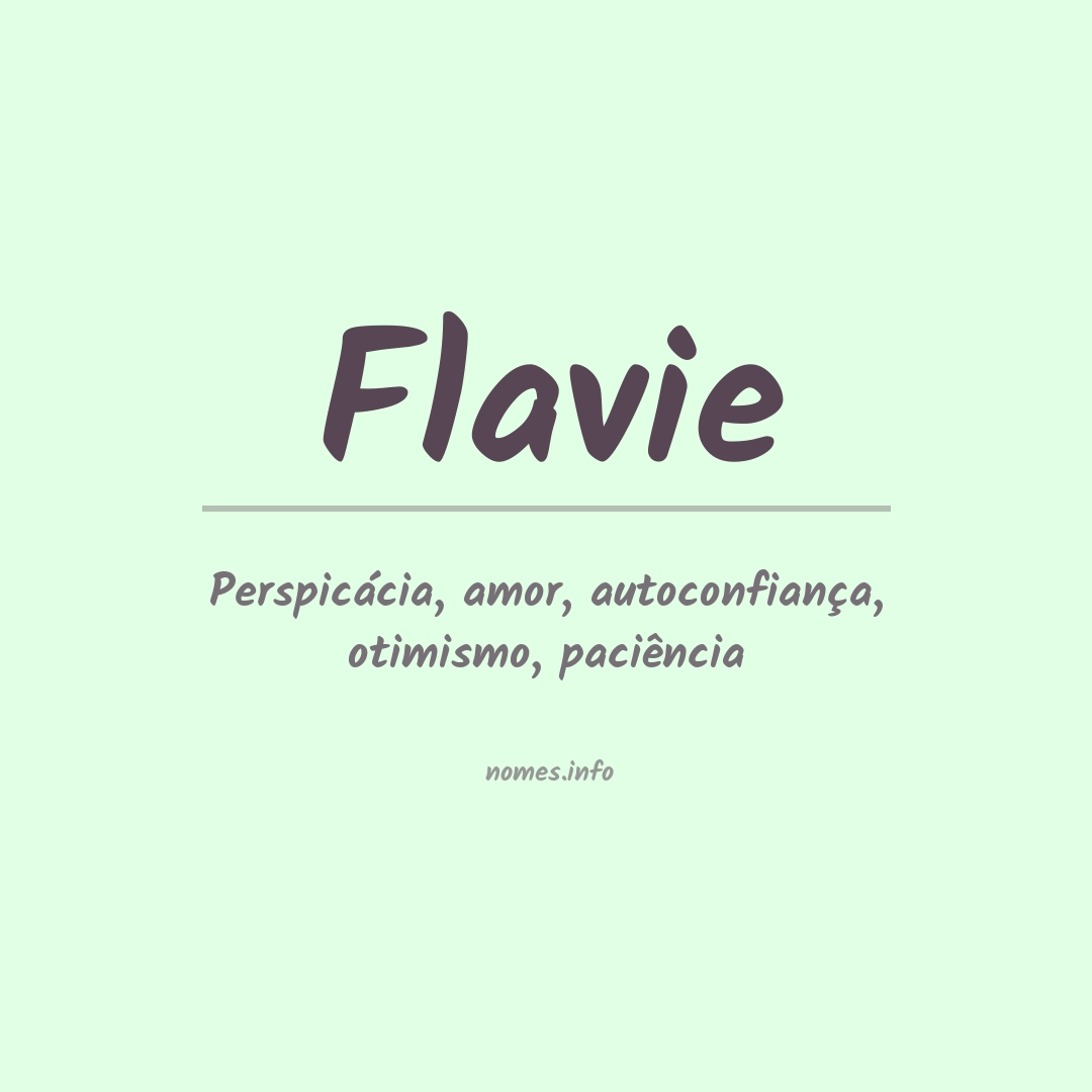 Significado do nome Flavie