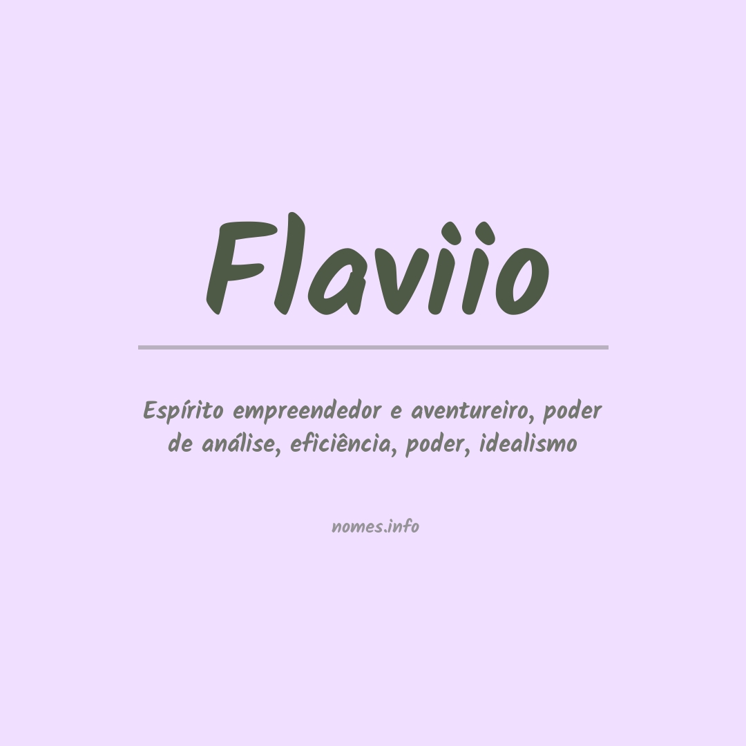 Significado do nome Flaviio