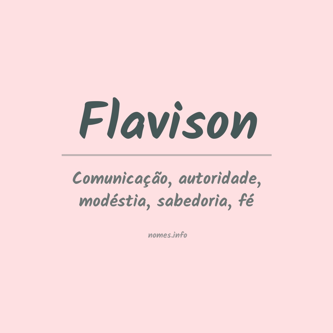 Significado do nome Flavison
