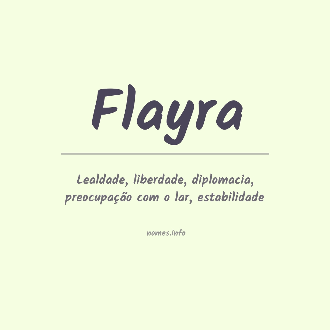 Significado do nome Flayra