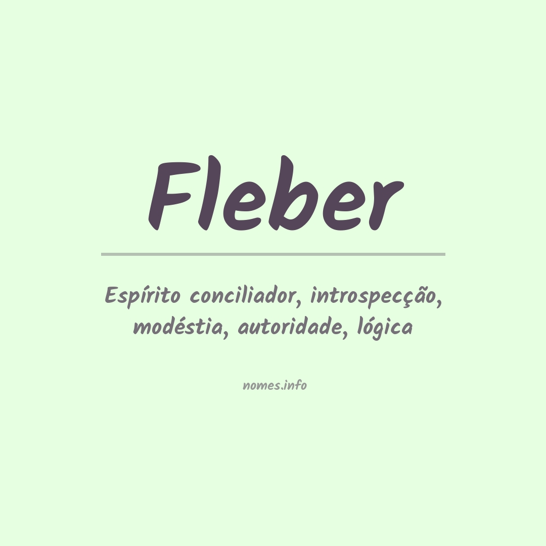 Significado do nome Fleber