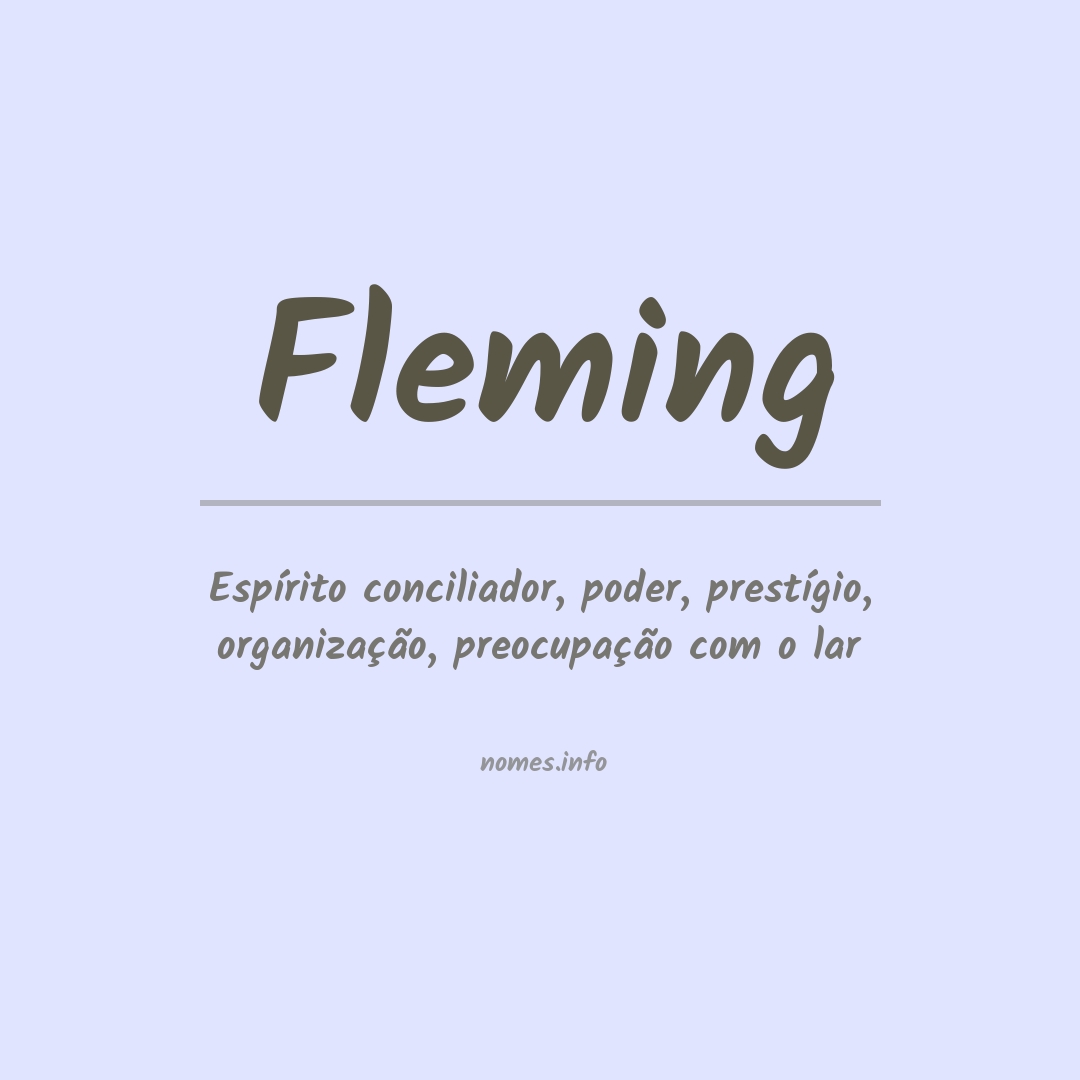 Significado do nome Fleming