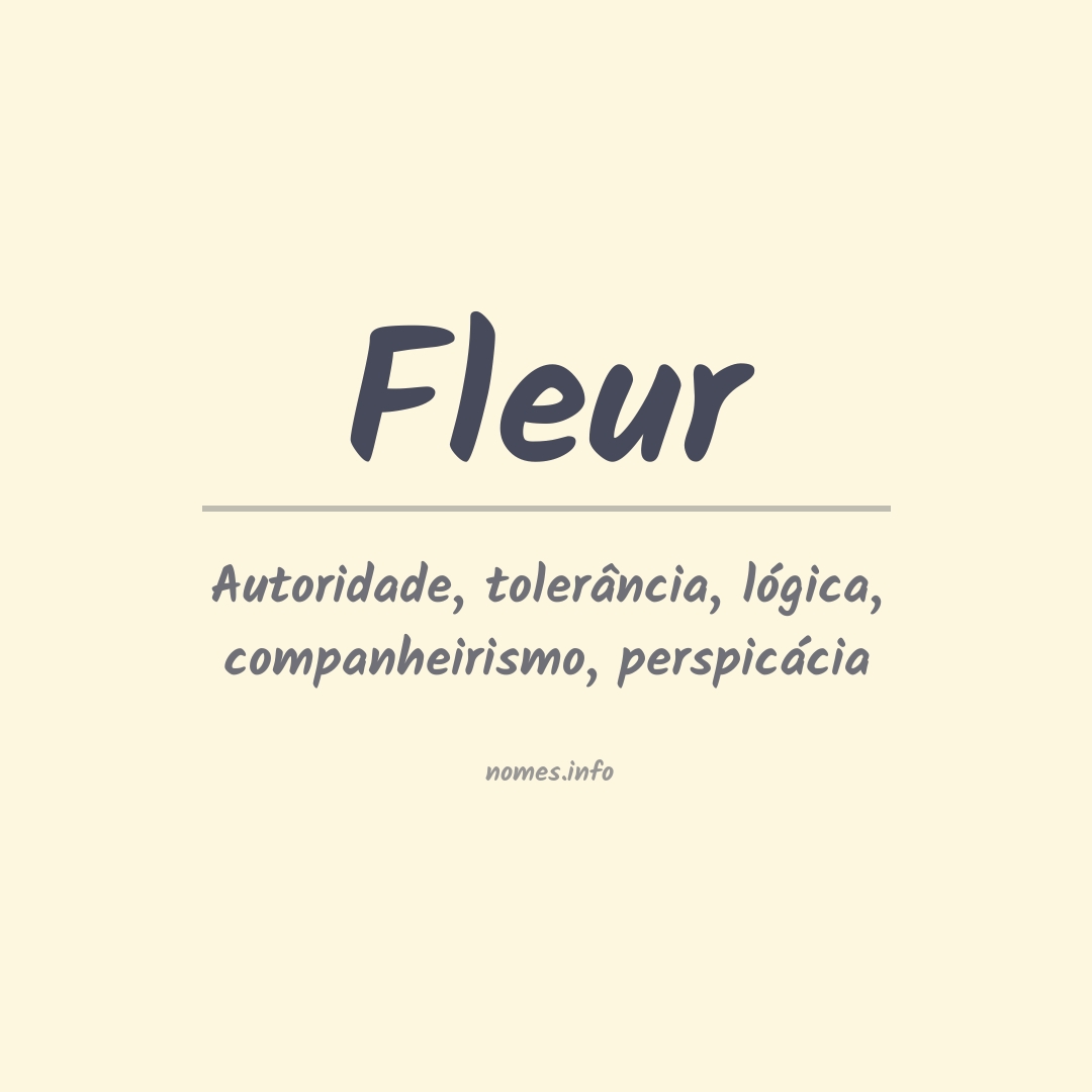 Significado do nome Fleur
