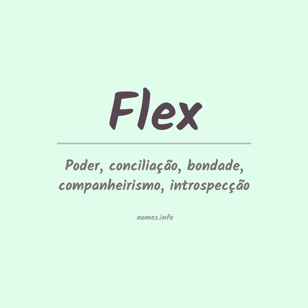 Significado do nome Flex