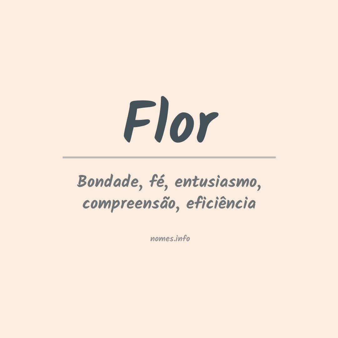 Significado do nome Flor