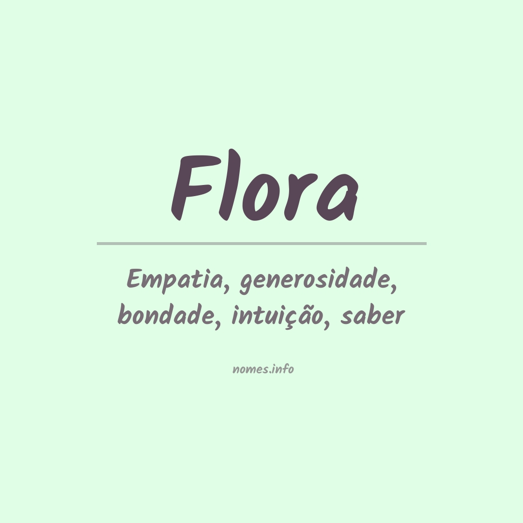 Significado do nome Flora