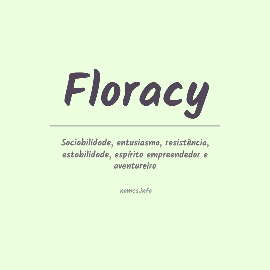 Significado do nome Floracy