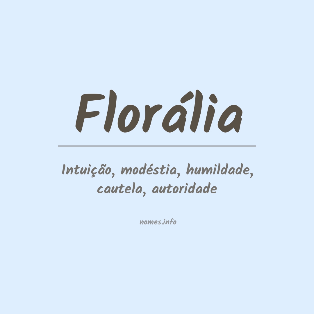 Significado do nome Florália