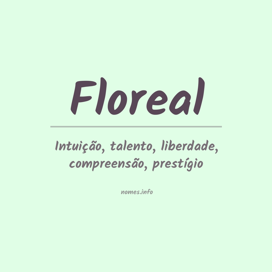 Significado do nome Floreal