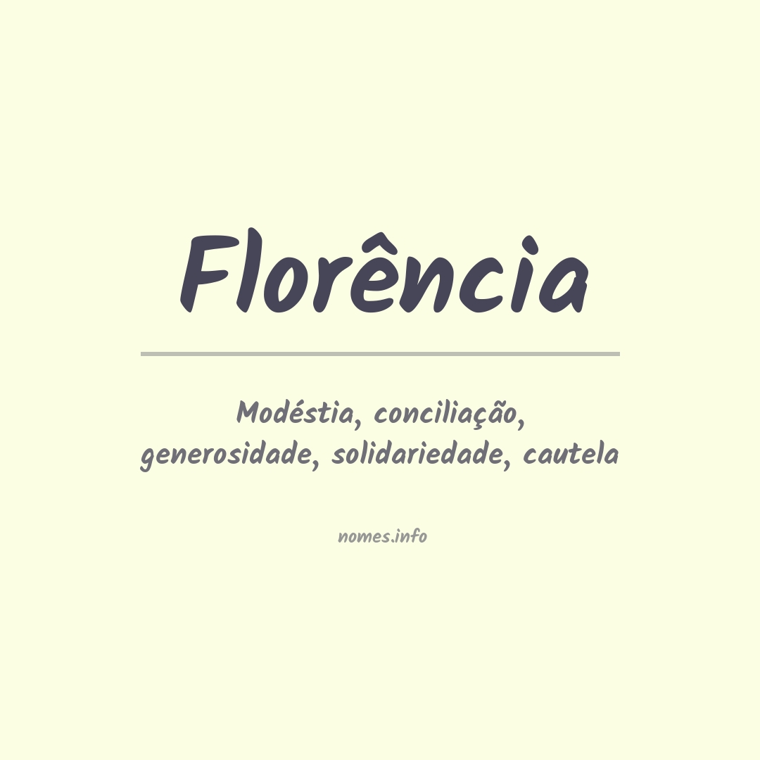 Significado do nome Florência