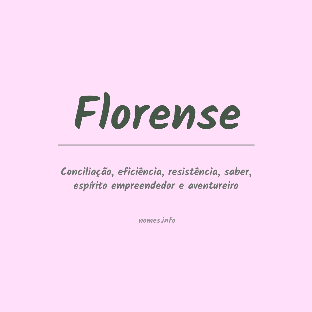 Significado do nome Florense